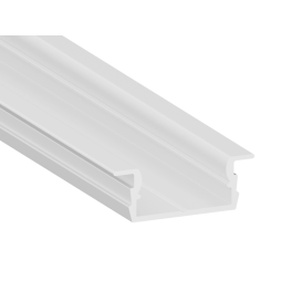 Профиль алюминиевый LEDUA АЛ-67 + рассеиватель для LED ленты врезной 2 м Белый