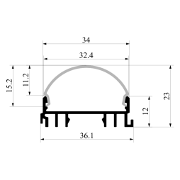 Дифузор, розсіювач радіальний РСР 2 метра матовий