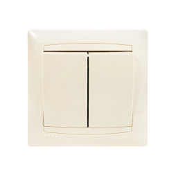 Вимикач 2-й  Сакура крем LMR1105 Лємансо