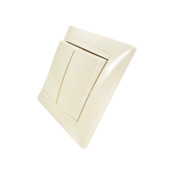 Вимикач 2-й  Сакура крем LMR1105 Лємансо