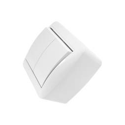 Выключатель 2-клавишный Lemanso Магнолия Белый (LMR2002)