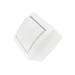 Вимикач 1-й прохідний Магнолія білий LMR2012 Лємансо