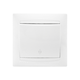 Вимикач 1-й прохідний Сакура білий LMR1002 Лємансо