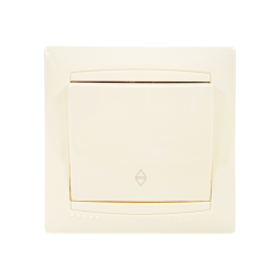 Вимикач 1-й прохідний Сакура крем LMR1102 Лємансо