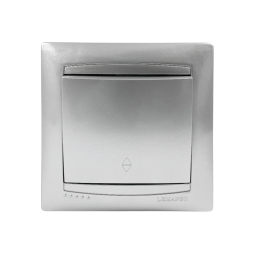 Вимикач 1-й прохідний Сакура срібло LMR1302 Лємансо