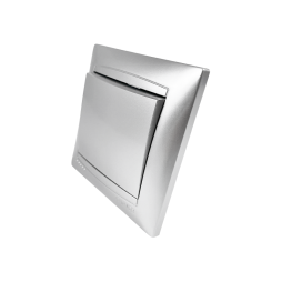 Вимикач 1-й прохідний Сакура срібло LMR1302 Лємансо