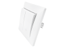 Выключатель 2-клавишный проходной Lemanso Сакура Белый (LMR1006)