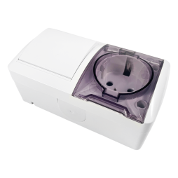 Блок накладний вимикач + розетка з зазем.+ кришка LEMANSO Магнолія білий LMR2013 Лємансо