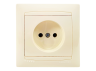 Розетка кераміка 1-на Сакура крем LMR1115 Лємансо