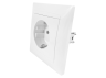 Розетка 1-на з заземленням Сакура біла LMR1021 Лємансо
