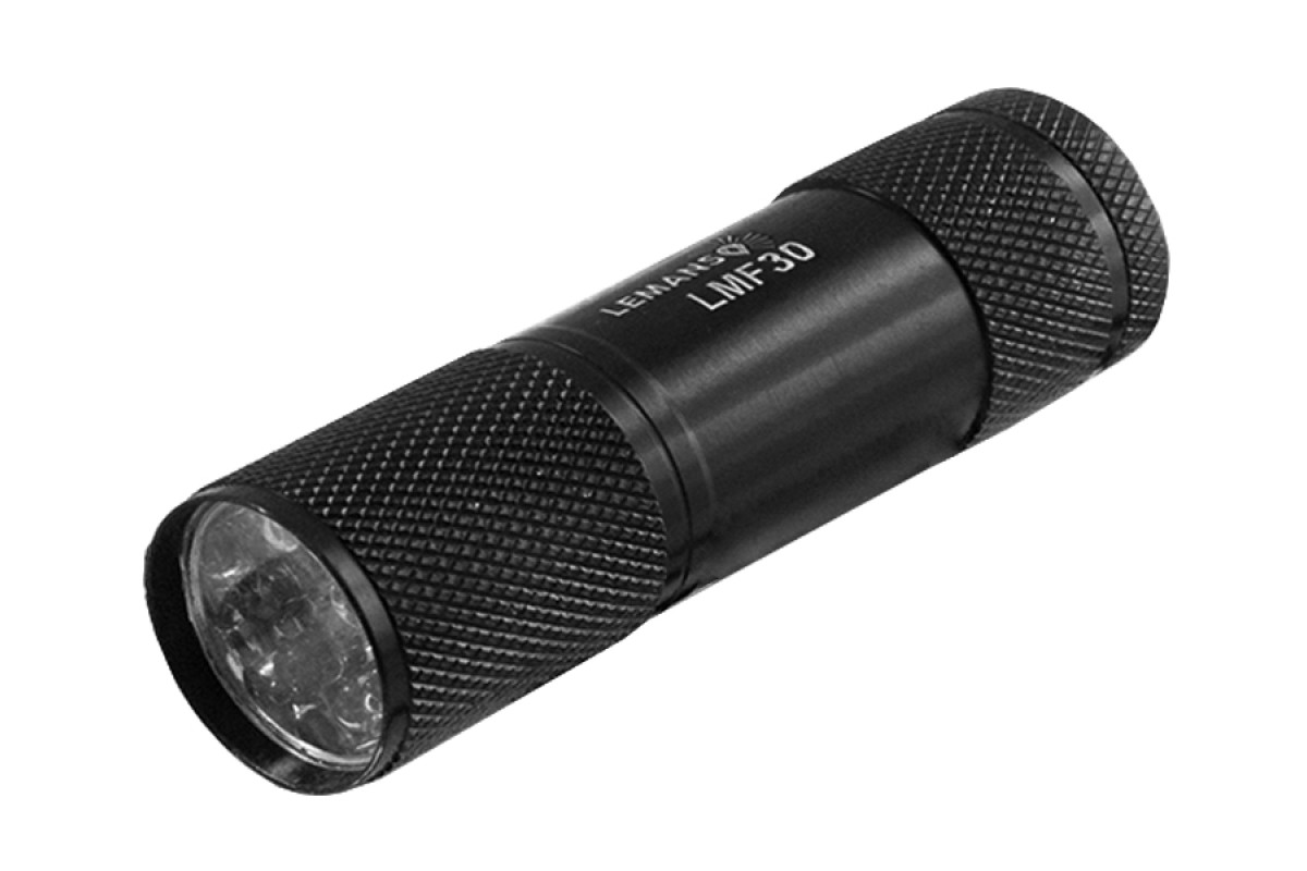 Ліхтарик 9 led чорний LMF30 алюміній Лємансо