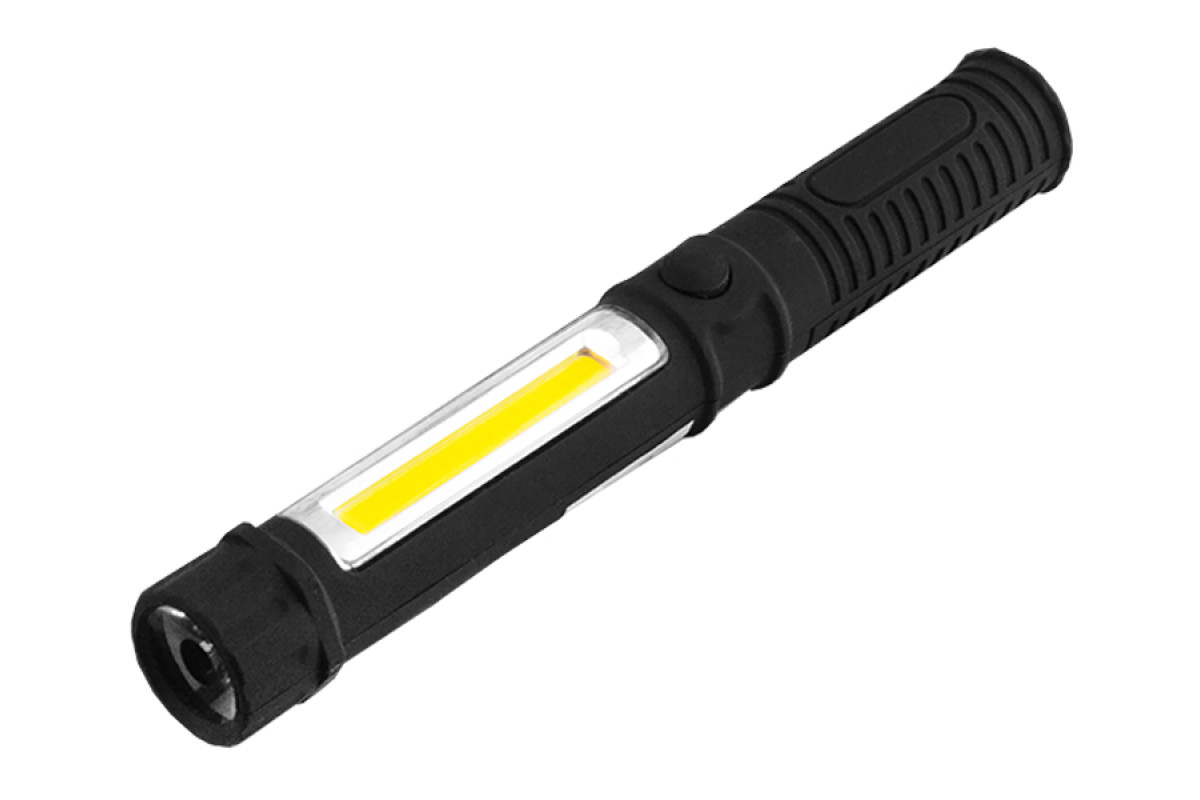 Ліхтарик LED+COB 2 режима 70+380LM LMF52 чорний Лємансо