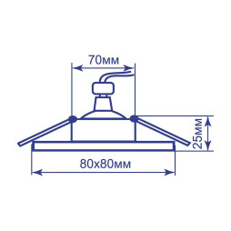 Вбудований світильник Feron DL6300 під лампу чорний