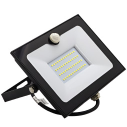 Прожектор LED 50w 6500K IP65 4000LM LEMANSO з вбудованим датчиком чорний/ LMPS55