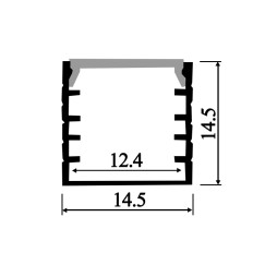 Профиль алюминиевый LEDUA АЛ-04-1 + рассеиватель для LED ленты накладной 1 м Белый