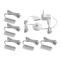 Комплект светодиодных клипс пластиковых LEDUA для подсветки стеклянных полок 5шт 110-240В синий