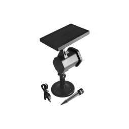 Проектор светодиодный лазерный Lemanso LM36012 с аккумулятором + солнечная панель 6Вт IP65 RGB