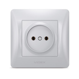 Розетка одинарна срібний шовк VIDEX BINERA