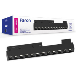 Светодиодный магнитный трековый светильник 12Вт 4000K 30° черный MGN300 Feron