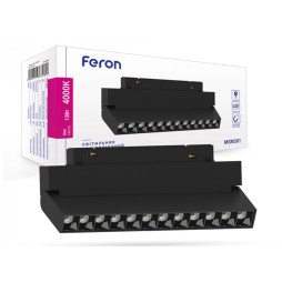 Светодиодный магнитный трековый светильник 12Вт 4000K 30° черный MGN301 Feron