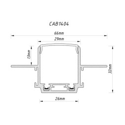 Вбудованний шинопровід для низьковольтних трекових світильників чорний 1м CAB1404 ULTRA Feron