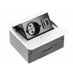 Подовжувач AVARO 1 розетка SCHUKO 2xUSB провід 1,5м 220-240V Білий GTV AE-PB1SAVA-10N