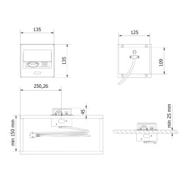 Подовжувач AVARO 1 розетка SCHUKO 2xUSB провід 1,5м 220-240V Білий GTV AE-PB1SAVA-10N
