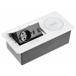 Подовжувач AVARO PLUS 1 розетка SCHUKO USB A+C WC 5W провід 1,5м 220-240V Білий GTV