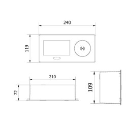 Подовжувач AVARO PLUS 1 розетка SCHUKO USB A+C WC 5W провід 1,5м 220-240V Білий GTV