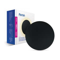 Настенный накладной светильник круглый Feron AL8110 230В 12Вт 400Лм 3000К IP20 черный