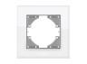 Рамка біле скло одинарна горизонтальна VIDEX BINERA