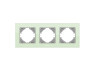 Рамка зелене скло на 3 місця горизонтальна VIDEX BINERA