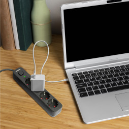 Мережевий подовжувач 4п 3м 1.5мм з/з та кнопкою Black ONCORD (VF-PD43G-B) VIDEX