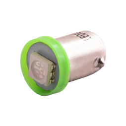 Світлодіодна авто лампа BA9S-5050-1smd зелений 24V LEDUA