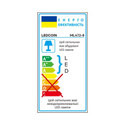 Накладний світильник Ledcoin ML472-8 під лампу чорний