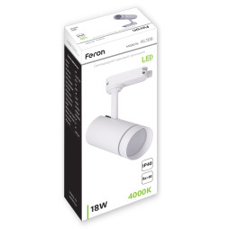 Світлодіодний трековий світильник Feron AL106 18Вт 4000K білий