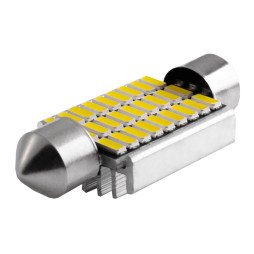 Светодиодная автолампа C5W SV8.5 с обманкой 12В 36мм SMD4014-27led белый