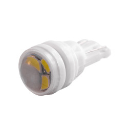 Світлодіодна авто лампа T10-2835-3smd з лінзою кераміка білий 12V LEDUA