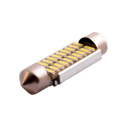Світлодіодна авто лампа S85-39mm-20smd 12V 4014 обманка білий LEDUA