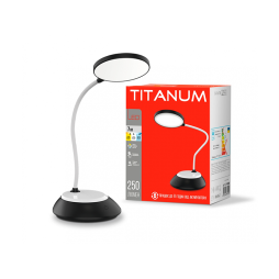 Світлодіодна настільна лампа Titanum TLTF-022B 7W 5V 3000-6500K USB чорна