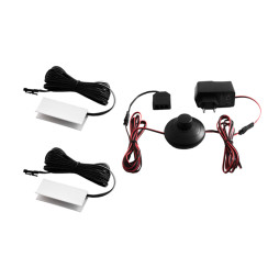 Комплект светодиодных клипс алюминиевых LEDUA для подсветки стеклянных полок 2шт 220В белый