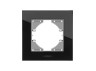 Рамка чорне скло одинарна горизонтальна VIDEX BINERA