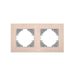 Рамка мідний алюміній на 2 місця горизонтальна VIDEX BINERA