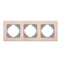 Рамка мідний алюміній на 3 місця горизонтальна VIDEX BINERA