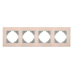 Рамка мідний алюміній на 4 місця горизонтальна VIDEX BINERA