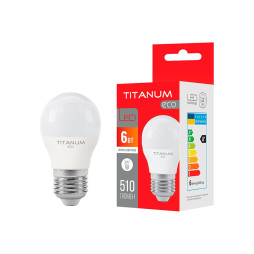 Світлодіодна лампа G45 6W E27 4100K 220V (TLG4506274) TITANUM RED