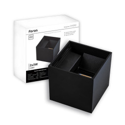 Архітектурний світлодіодний накладний світильник Feron DH012 6Вт 4000K чорний