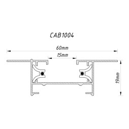 Шинопровід однофазний Feron CAB1004 2м білий