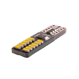 Светодиодная автолампа T10 W5W с обманкой 12В SMD4014-24led белый