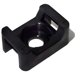 Площадки 7x12,6 мм под шуруп диам. 3 мм LMA2725 для кабельных стяжек Lemanso чёрные (50 шт.)